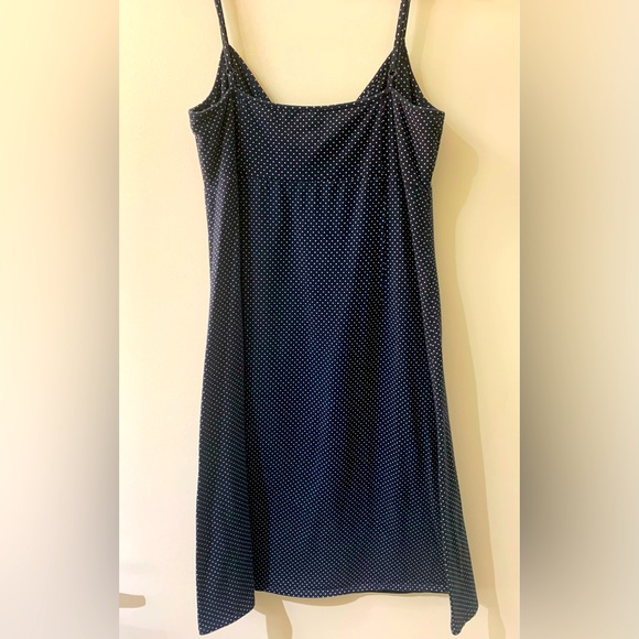 Loft Navy Polka Dot Sleeveless Dress - Picture 2 of 2